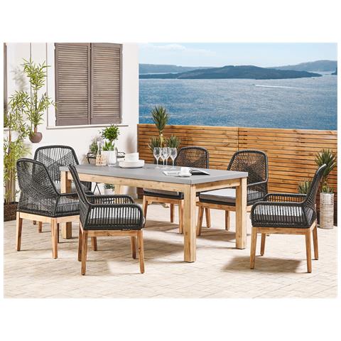 Set Di 2 Sedie Da Giardino Nero Olbia - Foto 1