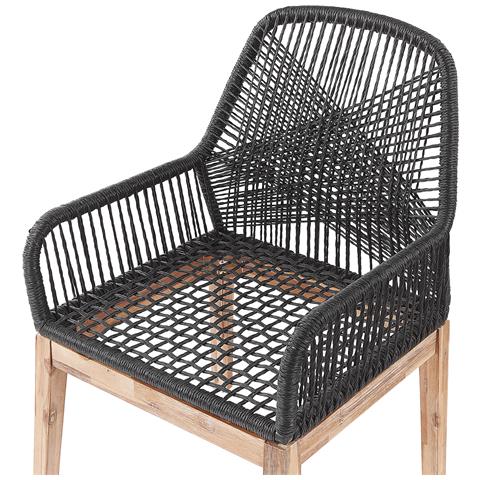 Set Di 2 Sedie Da Giardino Nero Olbia - Foto 7