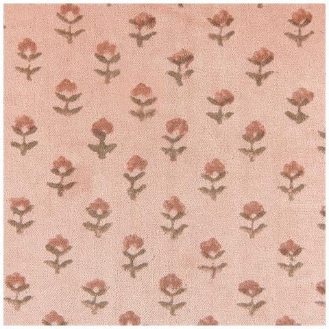 Set Di 2 Cuscini Rumhora Velluto 45 X 45 Cm Rosa Trama Floreale - Foto 2