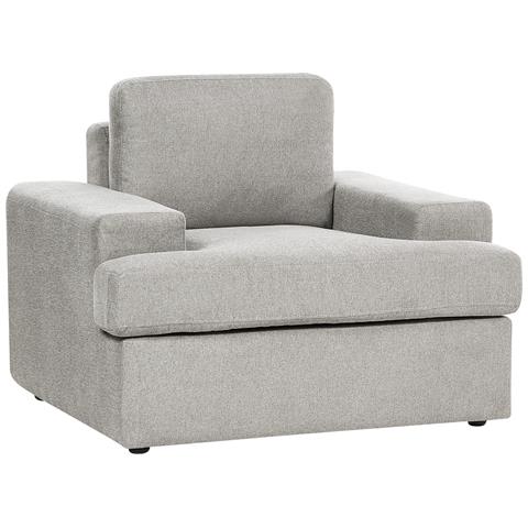 Set Di 2 Poltrone Tessuto Grigio Chiaro Alla - Foto 8