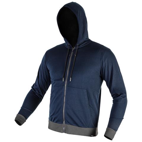 Felpa Comfort Con Zip E Cappuccio, Colore Blu Navy, Taglia L - Foto 1