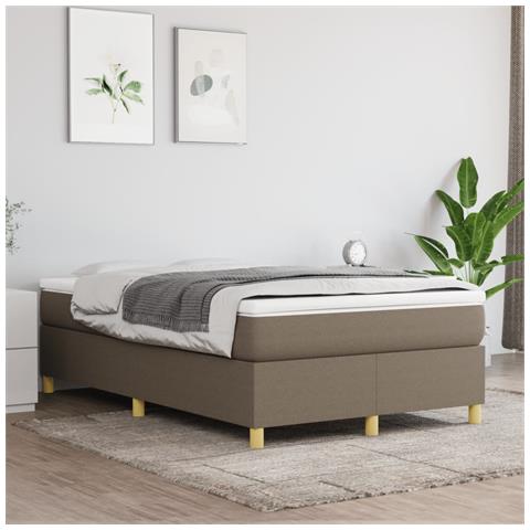 Giroletto a Molle con Materasso Tortora 120x190 cm in Tessuto - Foto 2