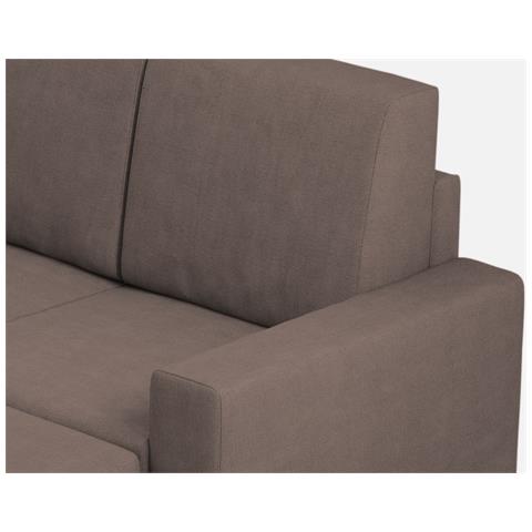 Divano Sakar 2 Posti (due Sedute Da 60cm) + Pouf Misure Esterne L. 148 P. 155 Colore Talpa - Foto 2