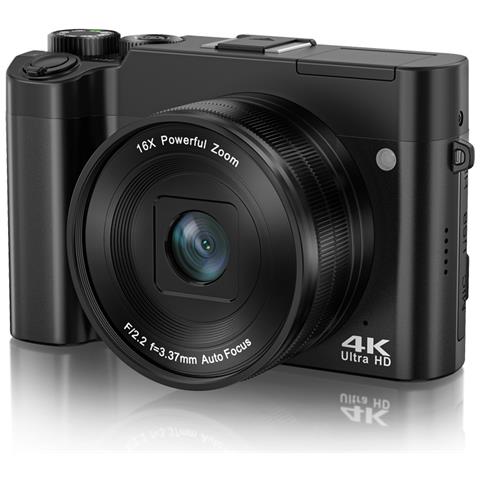 Fotocamera 4k A Doppia Lente Con Touch Screen E Scheda Di Memoria Da 32 Gb - Foto 1