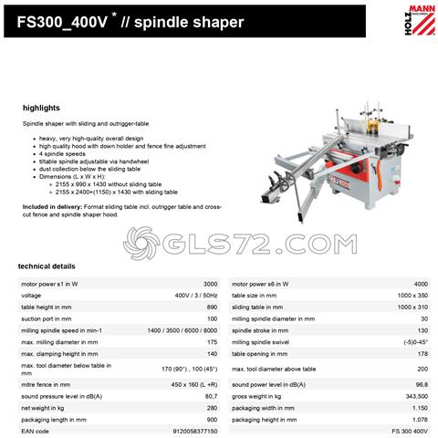 Fresatrice Toupie Per Legno Holzmann Fs300 400v - Foto 2