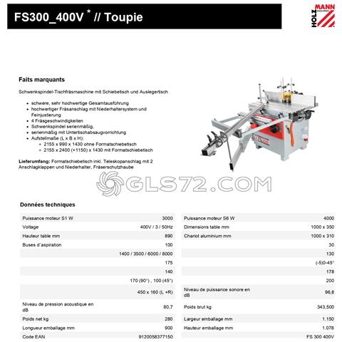 Fresatrice Toupie Per Legno Holzmann Fs300 400v - Foto 8