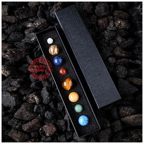 Set Di Sfere Di Cristallo Del Sistema Solare - Otto Pianeti In Un'elegante Confezione Regalo - Foto 1