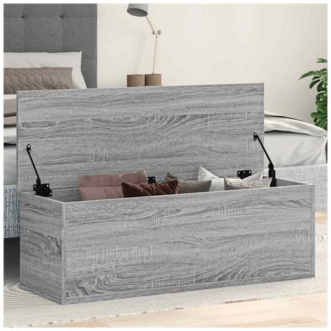 Contenitore Portaoggetti Grigio Sonoma 102x35x35 Cm Truciolato - Foto 1