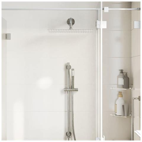 Testa Doccia A Pioggia In Acciaio Inox 304 40x40 Cm Quadrata - Foto 3