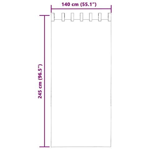 Tende In Voile Con Linguetta 2 Pz Nero - Foto 8