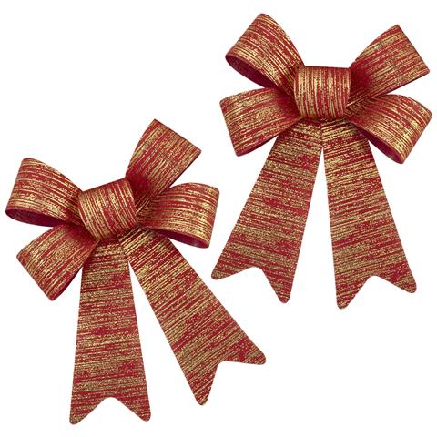 Pacchetto Di Due Fiocchi Decorative Brillanti 16 Cms. - Foto 1