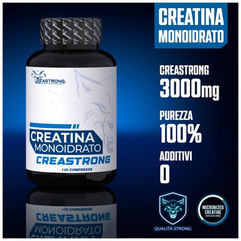 Creatina Monoidrata 3000mg Vegan Creastrong, Creatina Pura Certificata Vitastrong Senza Ogm - Foto 2