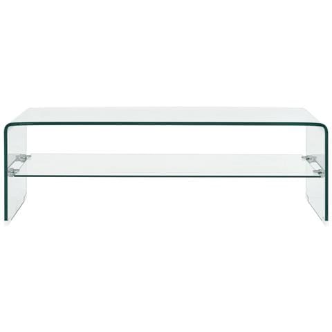 Tavolino Da Salotto Trasparente 98x45x31 Cm In Vetro Temperato - Foto 1
