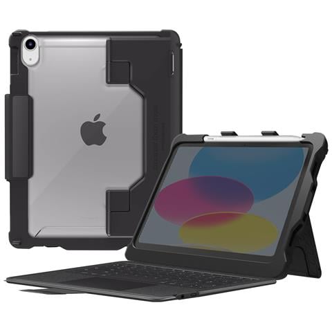 Custodia Tastiera Azerty Ipad 11 2025/10 2022 Touchpad, Nero - Foto 2