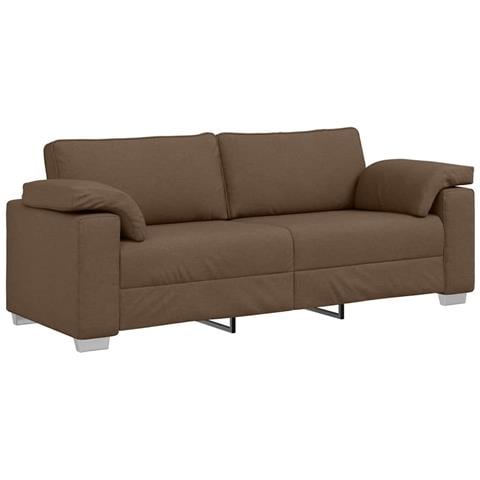 Divano a 3 posti marrone 178 cm in tessuto di - Foto 1