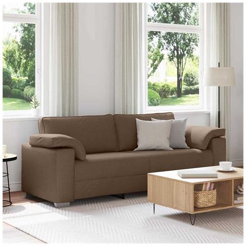 Divano a 3 posti marrone 178 cm in tessuto di - Foto 2