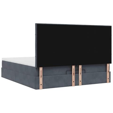 Struttura Letto Pouf con Materassi 200x200 cm Velluto - Foto 9