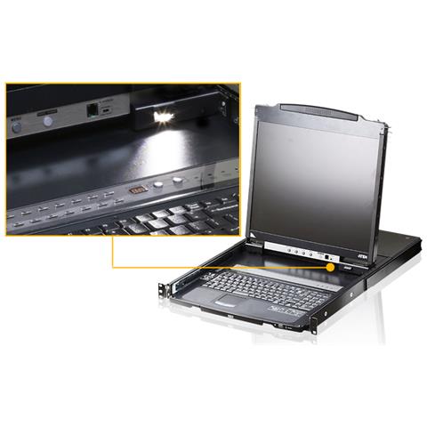 CL5800N console a rack 48,3 cm (19") 1280 x 1024 Pixel Metallo Nero 1U - Foto 2