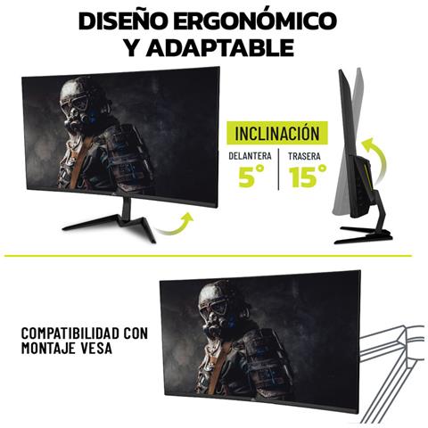Monitor Sigurd Series 2503 23,8" Led Fullhd 200hz Freesync /g-sync Curvo - Foto 3