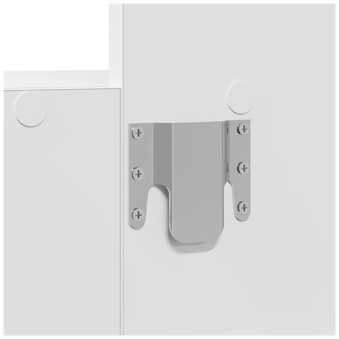 Tavolo da trucco a muro con luci LED - Bianco - Foto 9