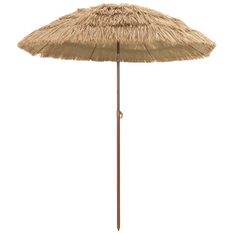 Ombrellone da Spiaggia Marrone Ø 160 x 196 cm Acciaio - Foto 1