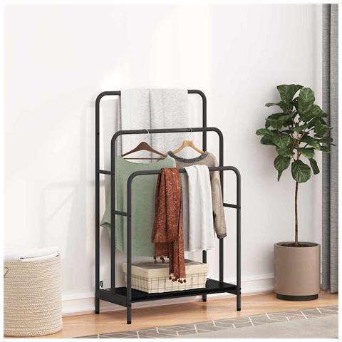 Appendiabiti Rovere nero 60 x 30 x 100.5 cm Legno multistrato - Foto 2