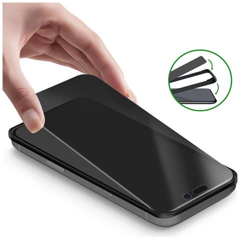 Protezione Schermo Per Iphone 17 Anti-spia In Vetro Temperato, Nero Trasparente - Foto 2
