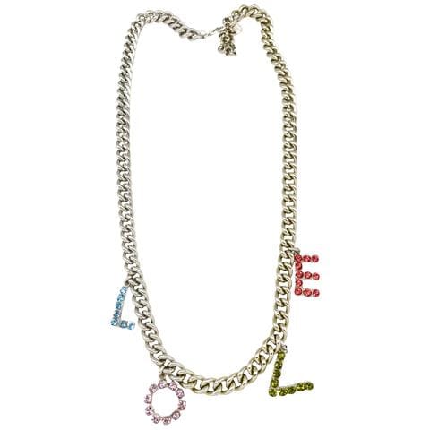 Collana Lunga Love In Cristallo Sw Multicolore E Argento 10µ - Foto 1