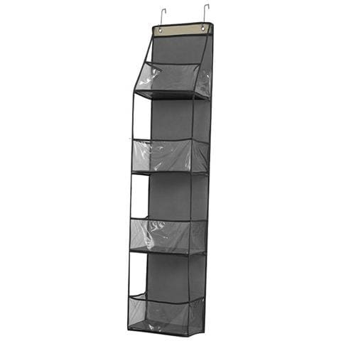 Organizzatore A 4 Tasche Da Appendere Alla Porta - Soluzione Di Stoccaggio In Tessuto Non Tessuto Grey - Foto 1