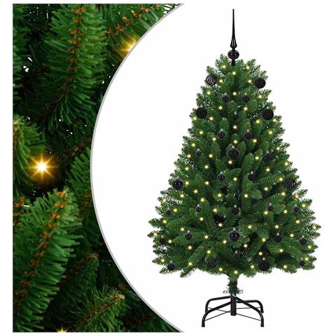 Albero di Natale artificiale Verde 150 cm PVC e Metallo - Foto 1