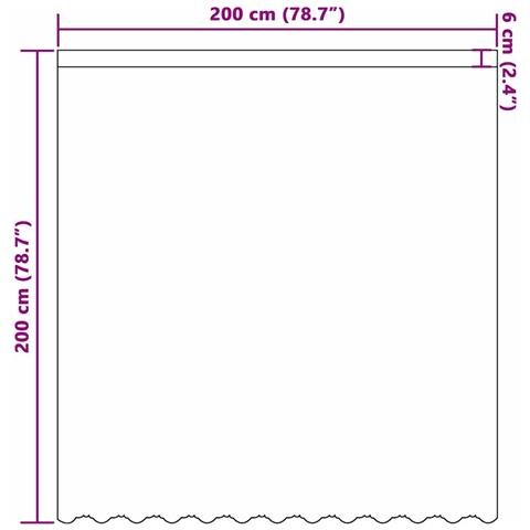 Tenda in Pizzo con tende Bianco 200 x 200 cm Poliestere - Foto 8