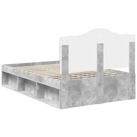 Struttura del letto Calcestruzzo 120 x 200 cm Pino massello - Foto 9