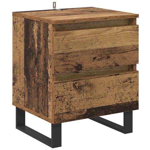 Armadio da Notte con cassetto Legno vecchio 40 x 35 x 50 cm - Foto 1