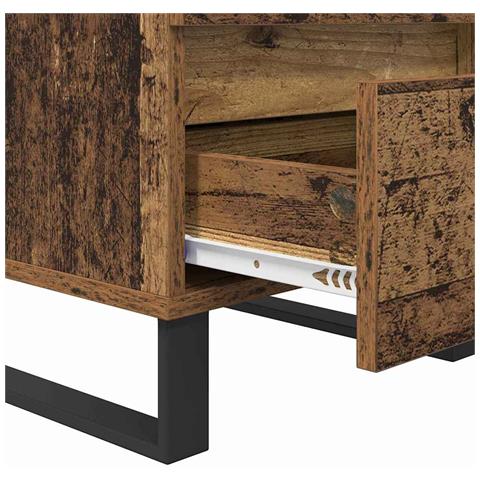 Armadio da Notte con cassetto Legno vecchio 40 x 35 x 50 cm - Foto 9