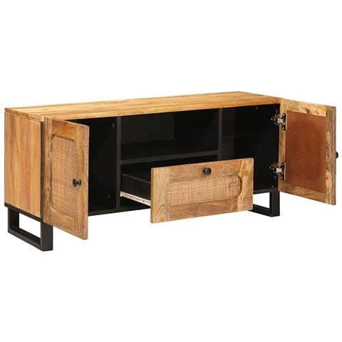 Mobile TV Marrone 105 x 33 x 46 cm Legno di mango massello - Foto 2