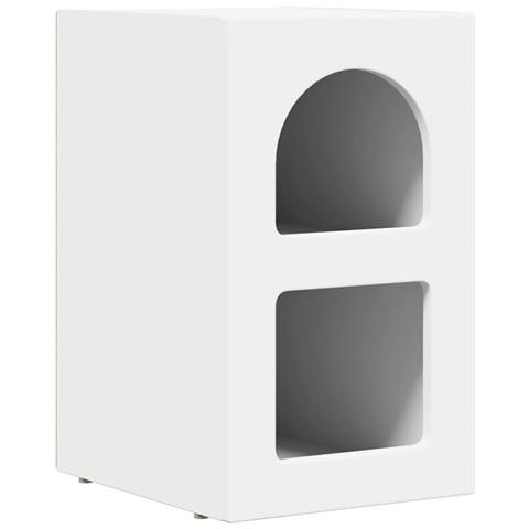 Comodino Bianco 29.5 x 35 x 50 cm Legno multistrato - Foto 1