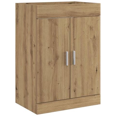 Mobiletto da Bagno Sotto Lavabo Rovere Artigianale - Foto 1