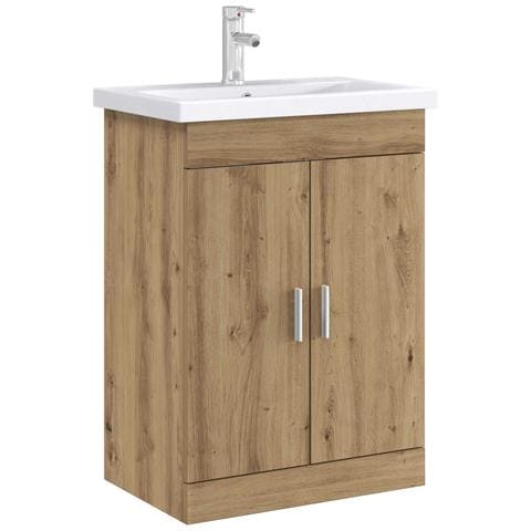 Mobiletto da Bagno Sotto Lavabo Rovere Artigianale - Foto 2