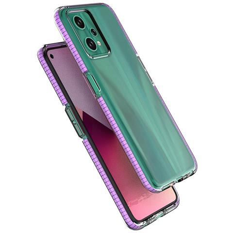 Custodia Primavera Per Realme 9 Pro, Cover In Silicone Con Bordo Rosa Chiaro. - Foto 3