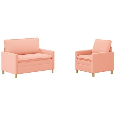 Set di divani 2 pz Rosa Tessuto - Foto 1