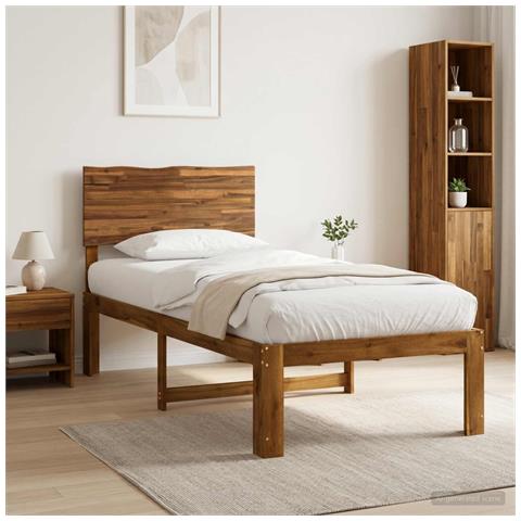 Letto Singolo con Testiera ROSTOCK Naturale 90 x 190 cm - Foto 2