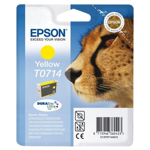 Originale T0714 Gialla Per Epson Stylus D78 / d78 / d92 / dx 4000 C13t07144012 Capacita' 5,5ml - Foto 1
