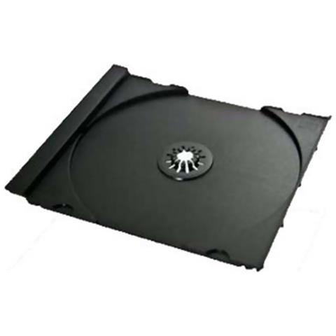 Cd Tray Per Jewelbox, Per 1 Disco, Grado Qualità Macchinabile, Nero - Box111-200 (solo Parte Inferiore Nera)  - Foto 1