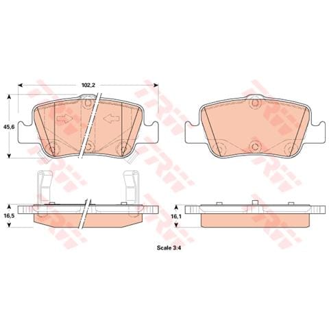 Kit Pastiglie Freno Gdb3480 - Foto 3