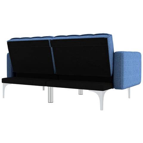 Divano Letto Blu In Tessuto - Foto 8