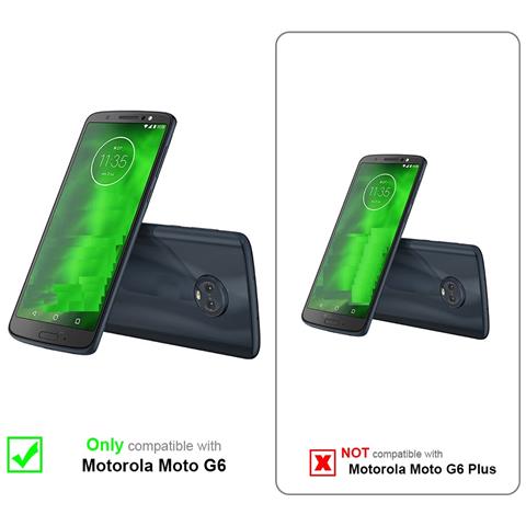 Custodia Compatibile Con Motorola Moto G6 In Rosso Mela - Coperchio Protettivo In Design Flip Con Chiusura Magnetica - Foto 9