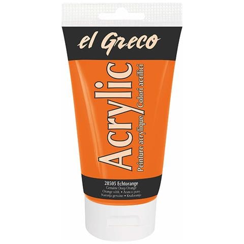 Colore Acrilico El Greco 150 Ml Arancione Profondo Genuine - Foto 1