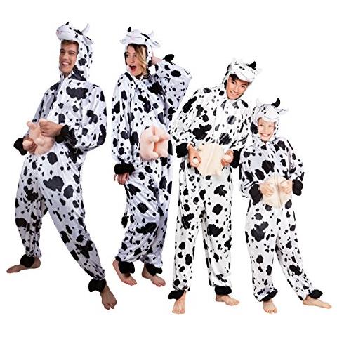 Costume Tuta Peluche Mucca Per Bambini, Bianco / nero, Max 1,40 M, 88201 - Foto 2