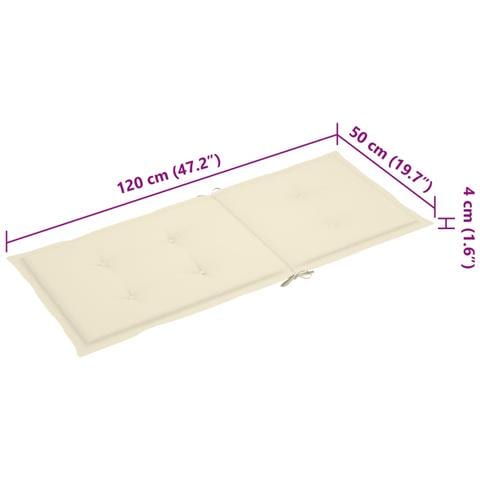 Sedia a Dondolo con Cuscino in Bambù - Foto 2