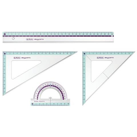 Herlitz Geometrieset My. pen 11368222 4teilig Kunststoff Sort. (11368222)  - Foto 2